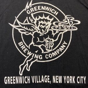 Vintage Greenwich Brewing Co T Shirt New York Single Stitch XL HEAVY COTTON